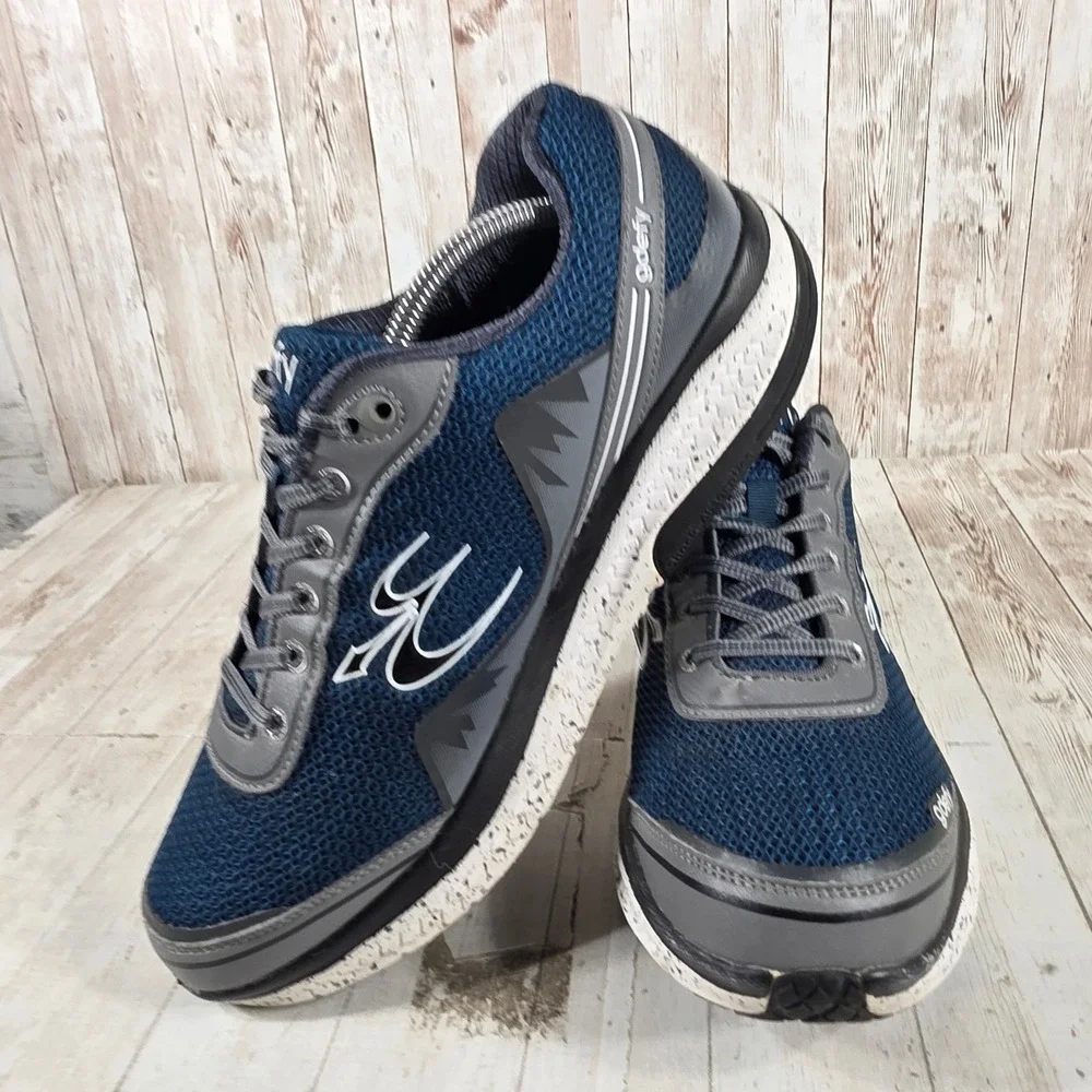 Gravity Defyer‎ Ion Men 12 Navy Blue Grey VersoShock Walking Shoes TB9024MUG-M